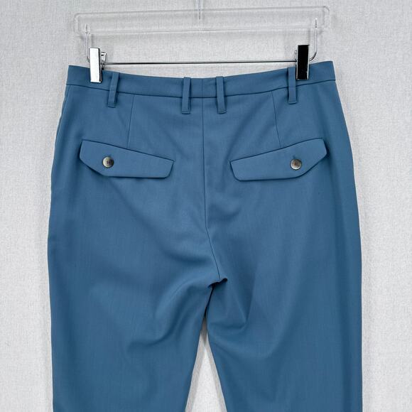 SAMSOE Pants Womens Small Blue Wool Blend Slim Tapered Trousers Pockets Career - Picture 4 of 14